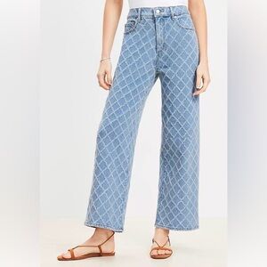 Loft Wide Leg Crop Jeans-size 10